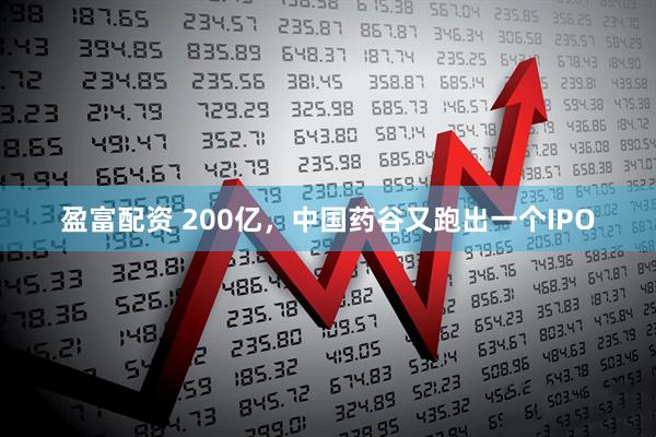 盈富配资 200亿，中国药谷又跑出一个IPO